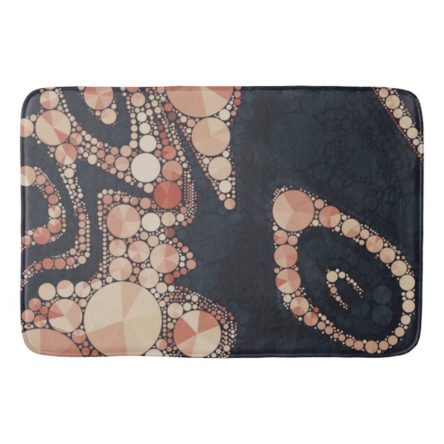 Tapis De Bain Abrégé sur noir Bling de pêche (Devant)