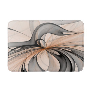 Tapis De Bain Abstrait Anthracite Grey Sienna Art moderne fracta