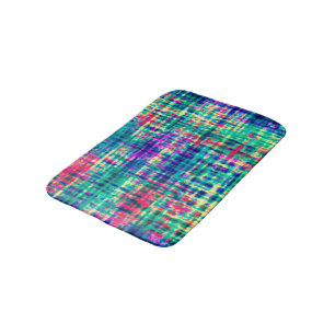 Tapis De Bain Abstrait coloré moderne teint Motif de teinture