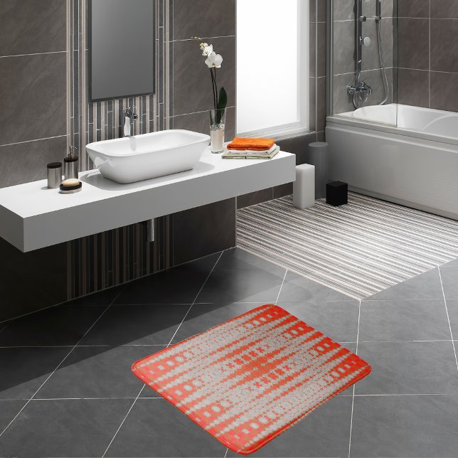 Tapis De Bain Abstrait géométrique en gras (Créateur téléchargé)