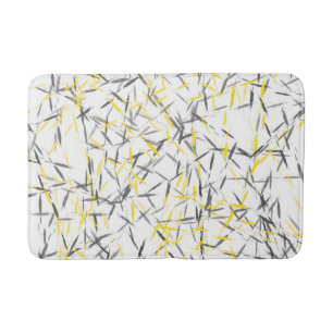 Tapis De Bain Abstrait gris jaune