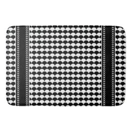 Tapis De Bain Abstrait moderne noir et blanc