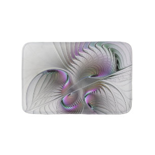 Tapis De Bain Abstrait moderne Shy Imaginaire Figure Fractal Art