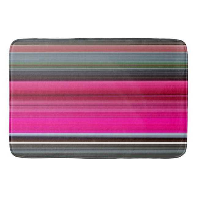 Tapis De Bain Abstrait n° 1 : Cerise et gris (Devant)