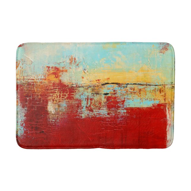 Tapis De Bain Abstrait rouge de l'Alaska (Devant)