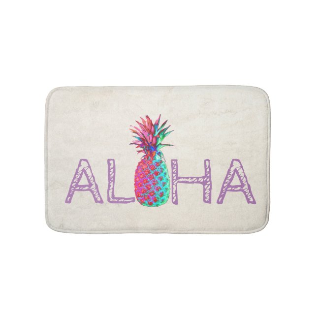 Tapis De Bain Adorable Aloha Hawaiian Pineappy (Devant)