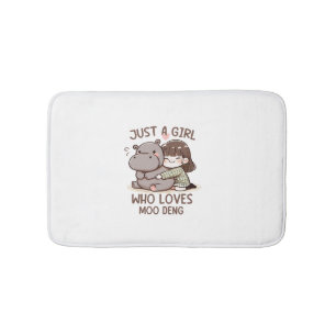 Tapis De Bain Adorable Baby Hippo, Jus Une Fille Qui Aime Moo De