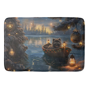 Tapis De Bain Affenpinscher Festive Christmas Voyage