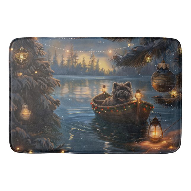 Tapis De Bain Affenpinscher Festive Christmas Voyage (Devant)