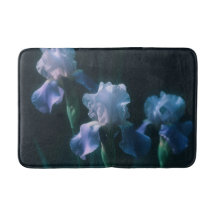 Affiche d'art mural floral Iris Bleu