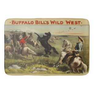 Tapis De Bain Affiche de cow-boy de l'Ouest sauvage de Buffalo B