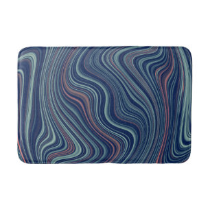 Tapis De Bain Agate marbré bleu et bracelet blanc Résumé