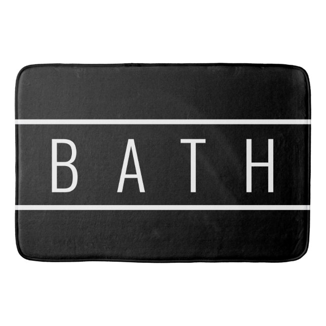 Tapis De Bain Agritourisme rustique noir et blanc (Devant)