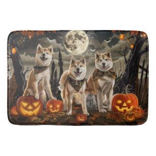 Tapis De Bain Akita Halloween Éffrayant