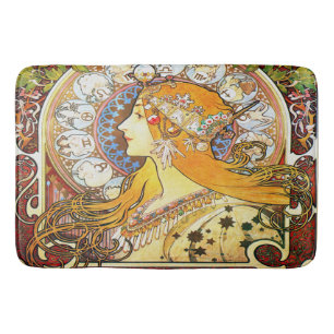 Tapis De Bain Alfons Mucha 1896 Zodiac