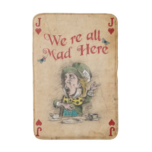 Tapis De Bain Alice au pays des merveilles, le chapeau fou,