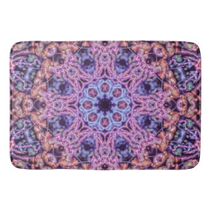 Tapis De Bain Alien complexe pourpre Kaleidoscopic Mandala