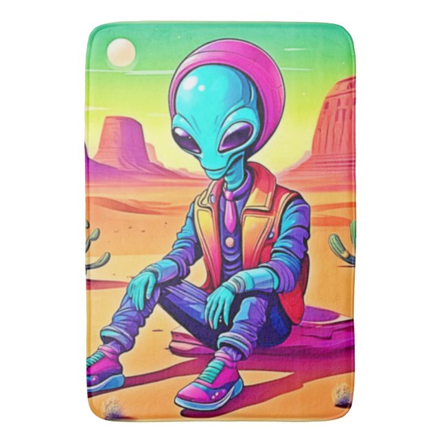 Tapis De Bain Alien cool Desert Chillin (devant Vertical)