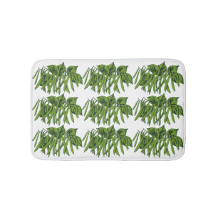 Tapis De Bain Aliments Vintage, Haricots Verts Biologiques Légum