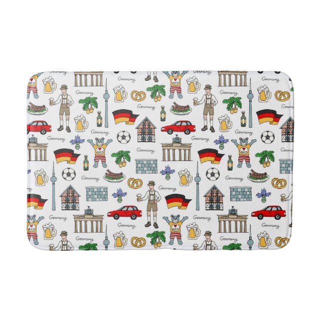Tapis De Bain Allemagne| Motif des symboles (Devant)