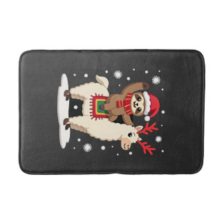 Tapis De Bain Alpaca Paresseux Noël (1)