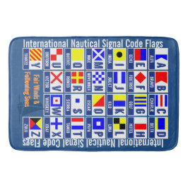 Tapis De Bain Alphabet nautique de drapeaux