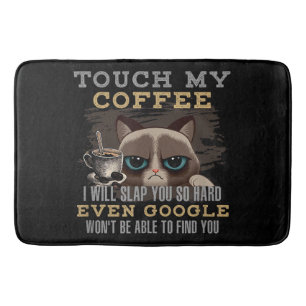 Tapis De Bain Amateur de café drôle - Humour de chat