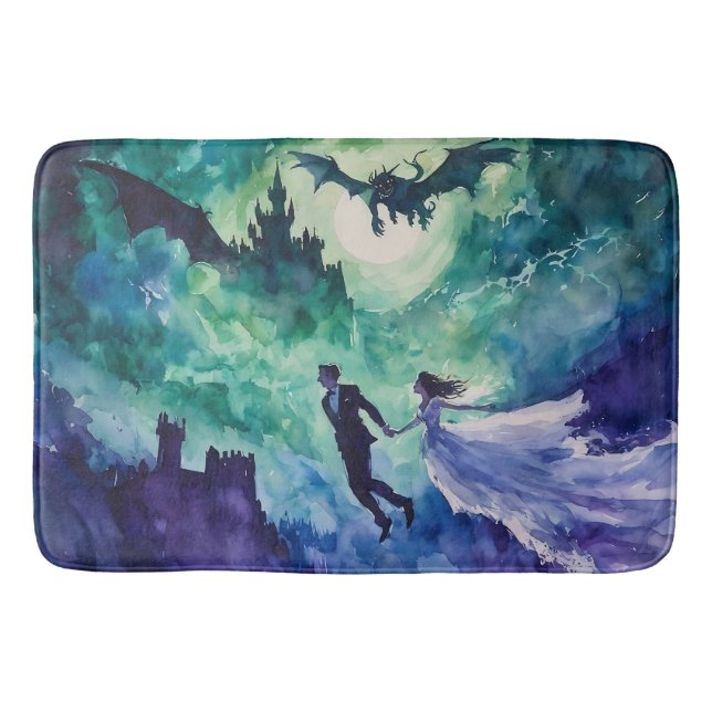 Tapis De Bain Amateurs de vol - Peinture aquarelle (Devant)