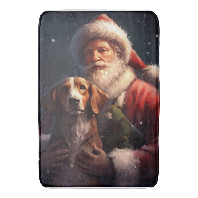 Tapis De Bain American English Foxhound Santa Claus Noël (devant Vertical)