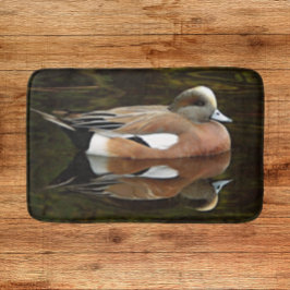 Tapis De Bain American Wigeon Duck on Pond