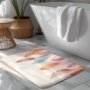 Tapis De Bain Amérindien Arrière - plan de plume tribal indien