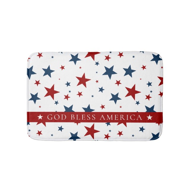 Tapis De Bain Amérique chrétienne Patriotique Rouge Blanc Bleu É (Devant)