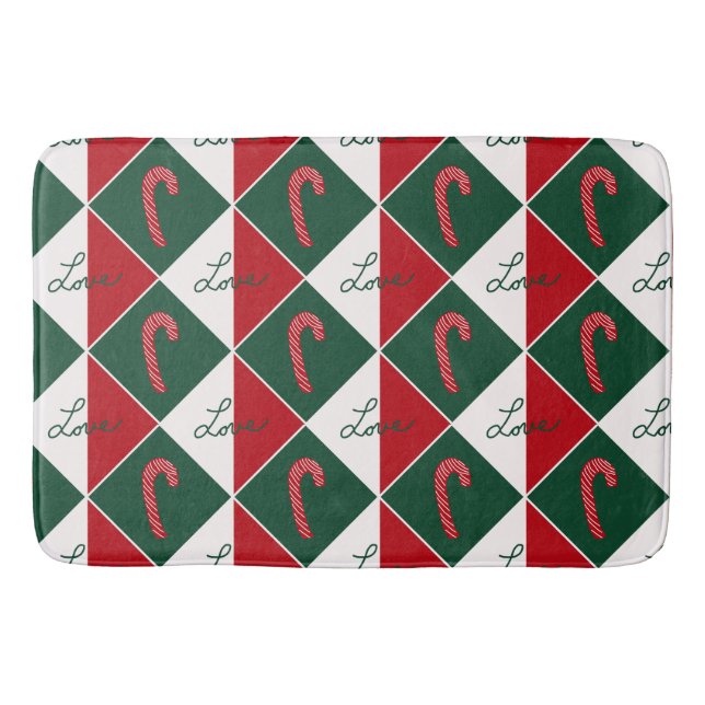 Tapis De Bain Amour et Canne de Bonbon (Devant)
