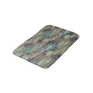 Tapis De Bain Amusant Violet violet violet Taupe Turquoise Strip