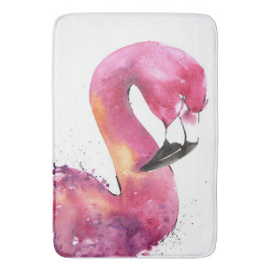 Tapis De Bain Amusante Aquarelle rose Flamant rose cadeaux