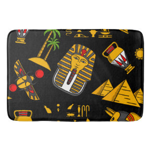 Tapis De Bain Ancien Motif égyptien Hiéroglyphique Arrière - pla