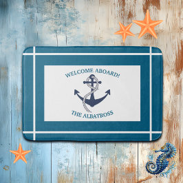 Tapis De Bain Ancre de bateau Motif nautique personnalisée