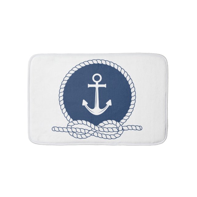Tapis De Bain Ancre et corde élégantes (Devant)