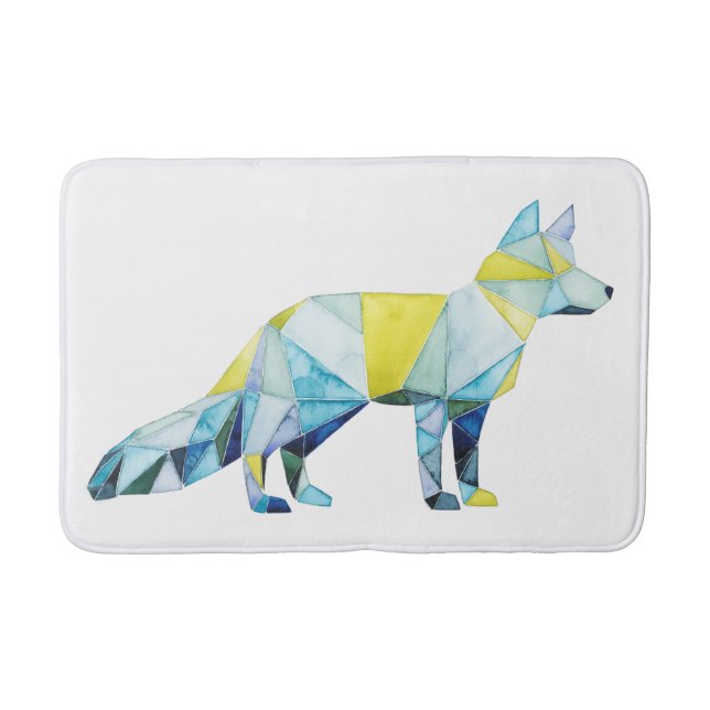 Tapis De Bain Animal de renard géométrique (Devant)