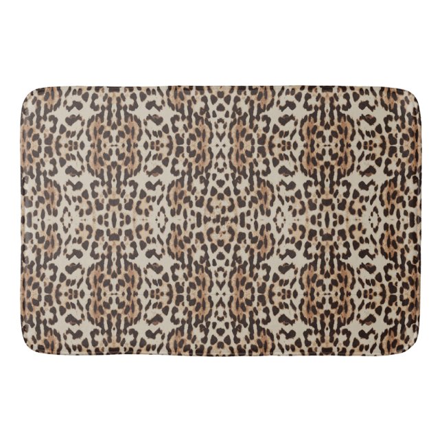 Tapis De Bain Animal sauvage Empreinte de léopard (Devant)
