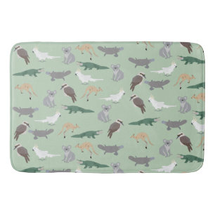 Tapis De Bain Animaux autochtones australiens Eucalyptus Motif v