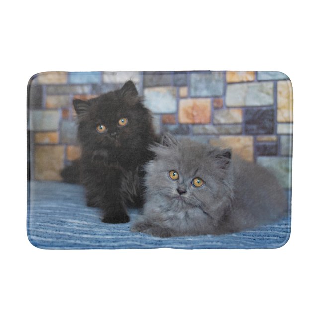 Tapis De Bain Animaux de bébés cutest | Chatons persans sur couv (Devant)