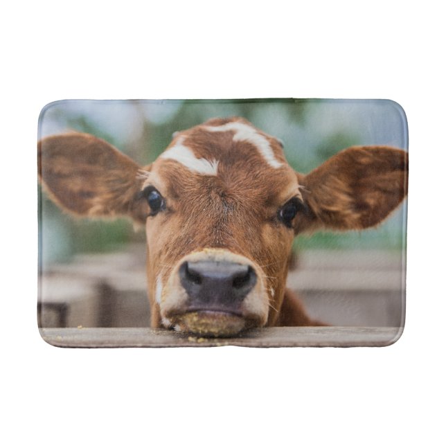 Tapis De Bain Animaux de bébés cutest | Petite vache (Devant)
