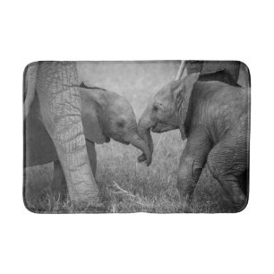 Tapis De Bain Animaux de bébés cutest   Salutation des éléphants
