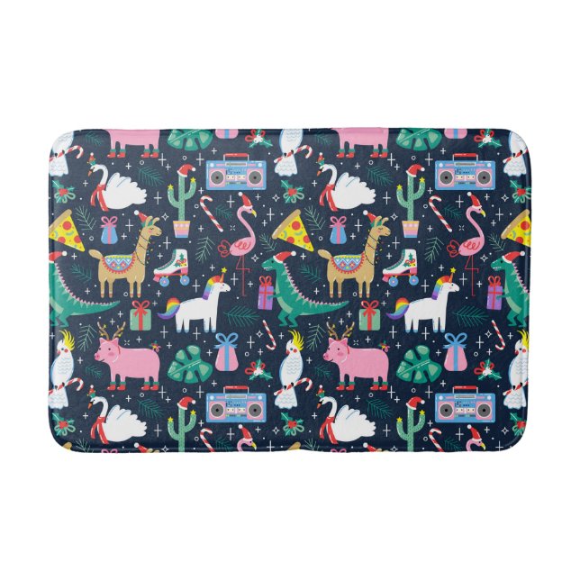 Tapis De Bain Animaux de vacances et icônes Motif (Devant)