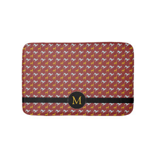 Tapis De Bain Année du chien 2018 Zodiac Anniversaire Monogramme