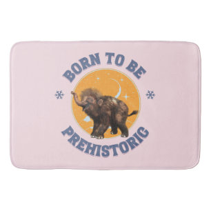 Tapis De Bain Anniversaire de bébé mammouth préhistorique drôle