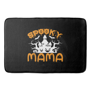 Tapis De Bain Anniversaire de Halloween Éffrayant Mama