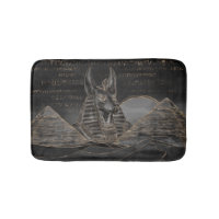 Anubis sur le paysage égyptien de pyramides