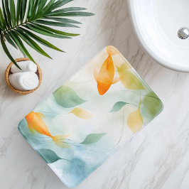 Tapis De Bain Aquarelle Abstraite Koi Fish Serenity
